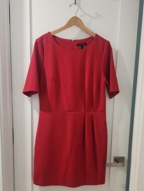 Banana Republic Red Midi Sheath Dress